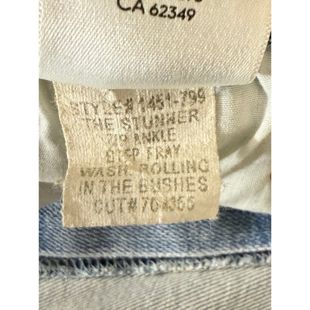 MOTHER The Stunner Zip Ankle Step Fray Jeans Rolling In The Bushes Size 31 - Picture 10 of 12